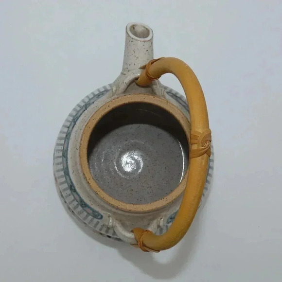 Vintage Lynne Norwood Lofton Art Pottery Pink Blue Kitten Cat Teapot Signed - Picture 10 of 13